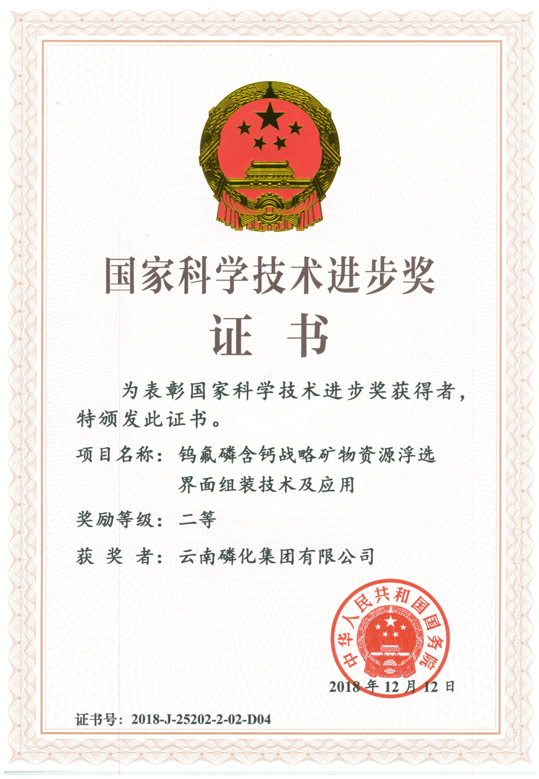 國家科學技術進步獎二等獎2018